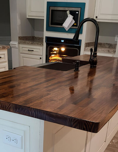 kitchen island and cabinet install